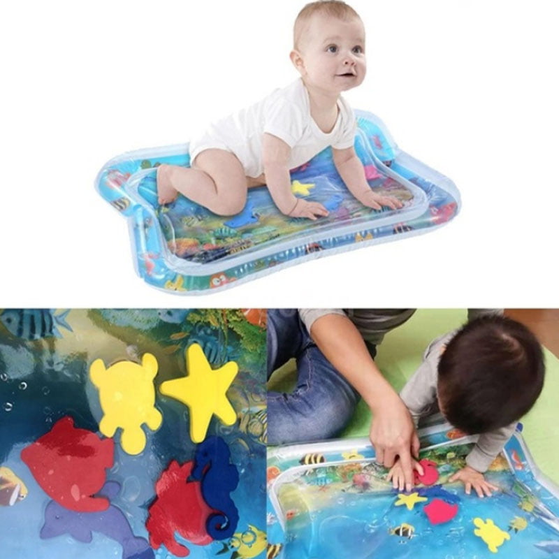 25x18x2.4in Size YUBINK Inflatable Tummy Time Water Play Mat Leakproof Water Filled Baby Playmat Inflatable and Eye Catching Design,Easy to Install and Package 