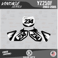 thumbnail image 2 of Kalair GFX Graphics Kit for Yamaha YZ250F (2003-2005) Vintage Series, 2 of 5