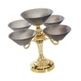 thumbnail image 1 of Bandeja para servir bocadillos BLESIY plato giratorio organizador de frutas secas negro 5 compartimentos, 1 of 8