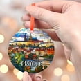 thumbnail image 4 of Prague Czech Republic Christmas Ornament, Ceramic, Acrylic -, Travel Souvenir, Festive Tree, Trip Keepsake 2025, Edition, Holiday Tree Decoration, Seasonal Home Décor, 4 of 5