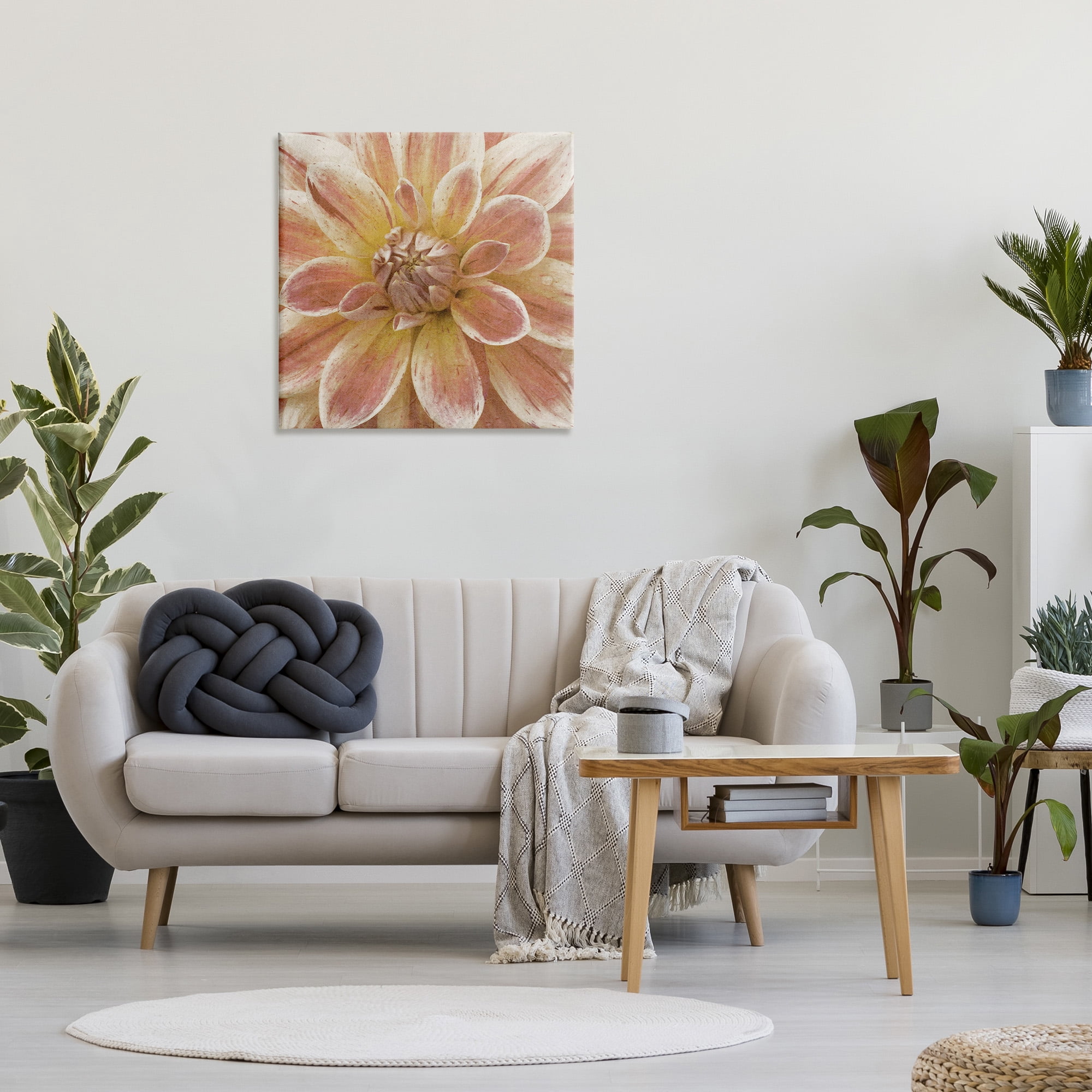 Stupell Industries Blooming Petals Close Up Botanical & Floral Painting Gallery Wrapped Canvas Art Print Wall Art, 30 x 30