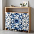 thumbnail image 6 of Vintage Flower Cabinet Curtains for Kitchen 35"W x 35"L, Greek Cobalt Blue Mandalas Floral Tile Texture Laundry Sink Cabinets Magic Tape Short Curtain Privacy Panel for Bathroom Vanity Cabinets, 6 of 9