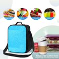 thumbnail image 4 of Honeii Sky Blue Glitter Print Insulated Lunch Bag, Reusable Lunch Box for Adult, Leakproof Cooler Bag for Work Office Travel Picnic, 4 of 7