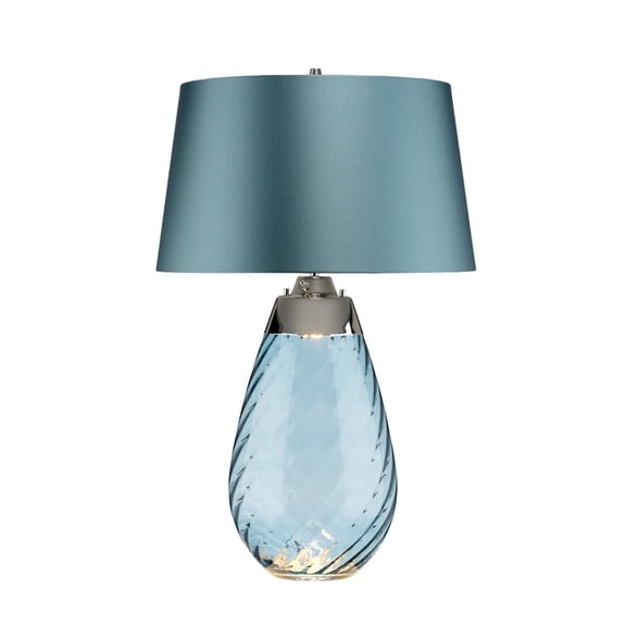 Lucas Mckearn Large Lena Iron And Glass Table Lamp With Blue Finish TLG3025L