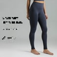 thumbnail image 2 of Women's No Front Seam Dreamlux High-Waisted Yoga Pants Tummy Control Athletic Workout Leggings with Inner Pocket 25"/28", 2 of 9