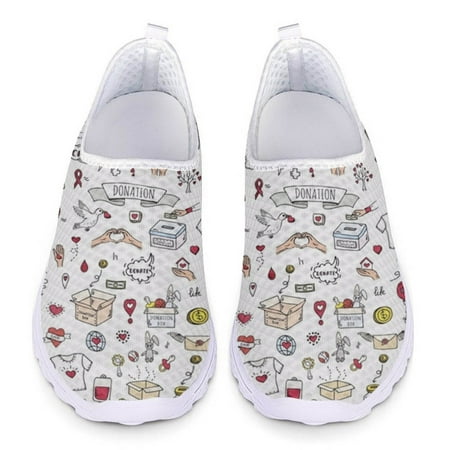 

Knitting Sock Shoes Footwear Lightweight Sports Shoes For Women Medical Device Print Cute Light zapatillas de mujer