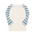 thumbnail image 4 of YunPes Girls 3/4 Sleeve T Shirt Crewneck Kids Elbow Sleeve Top Y2k Graphic Tees School Casual Basic Cute Teen Tee 4‐12Y Activewear, 4 of 5