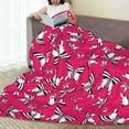 thumbnail image 6 of Cauagu Butterfly Pattern Flannel Bed Blankets,Fleece Blanket Comfortable Air Conditioning Blanket for Sofa Bed Travel Couch & Living Room -50"x40", 6 of 8