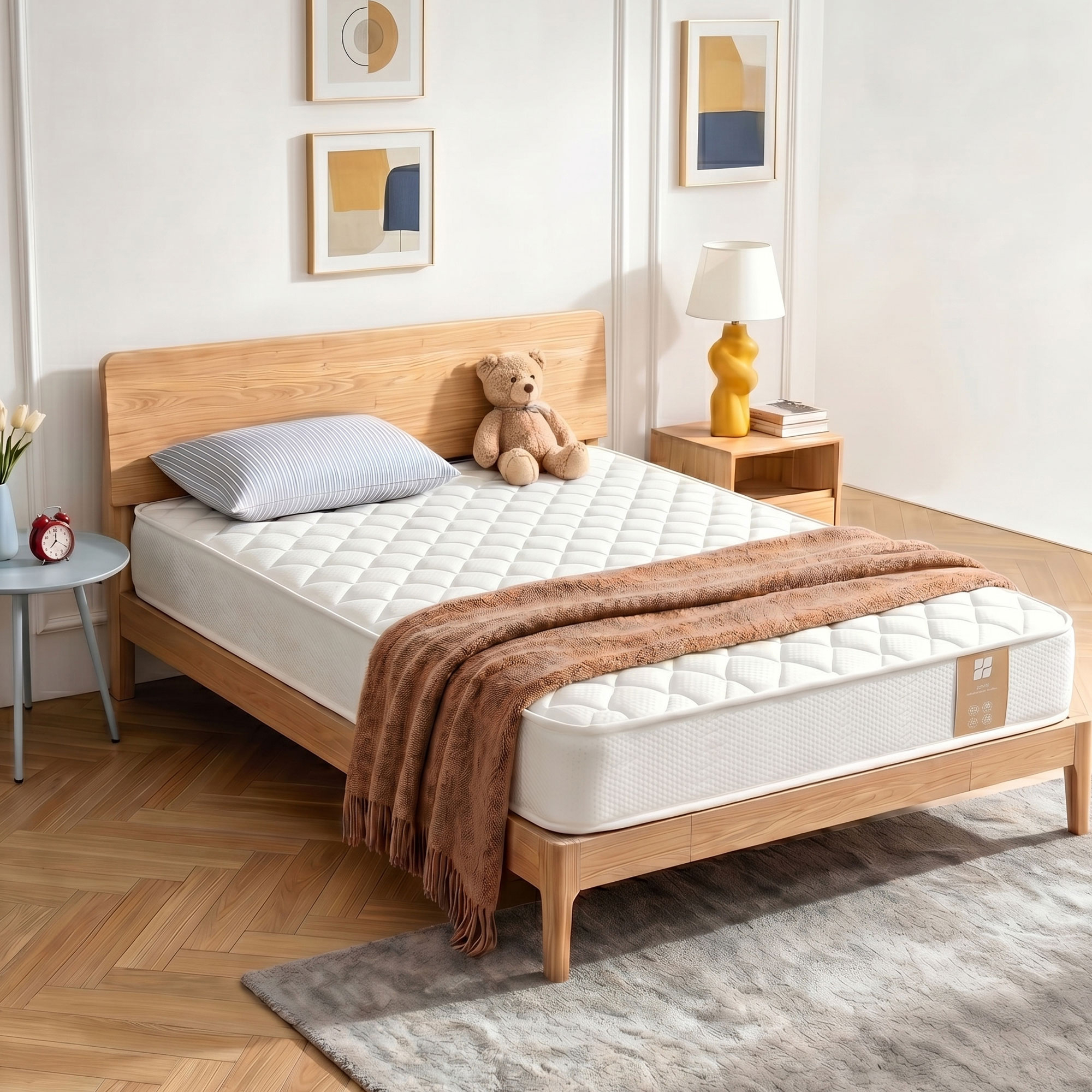 Zoopower 6 inch Twin Mattress in a Box, Medium Firm Spring Hybrid Mattress for Kids Bunk Bed Guest Room,CertiPUR-US Certified