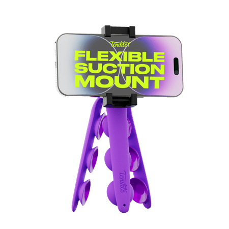 Tenikle - PRO Bendable Suction Cup Tripod Mount - Purple