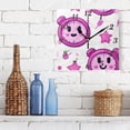 thumbnail image 3 of Cute Alarm Clock Pattern Wall Clock Square Clock Decoration Creative Clock Dual Use Black Pointer 7.78in, 3 of 10