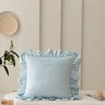 thumbnail image 4 of Velvet Lumbar Pillow, Decorative Back Cushion for Bed & Sofa, Soft Flocked Support Pillow, Luxury Home Decor, Floor Cushion, Washable Cover, Blue Accent Pillow, 4 of 6