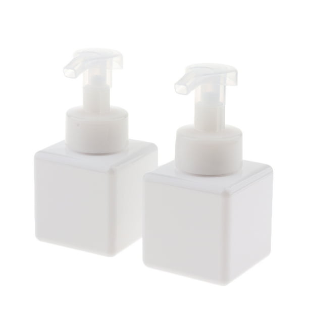 de Jabón Espumoso de 2 Piezas de Bomba de Espuma de Champú de Plástico Vacío para Corporal - 250 Ml - Cuadrado Sunnimix Frasco cuadrado de la bomba