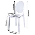 thumbnail image 2 of BalsaCircle 36-Inch Tall Clear Plastic Transparent Chair Wedding Party Furniture Reception Dinner Catering Ceremony Home Decorations, 2 of 2