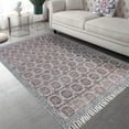 thumbnail image 2 of Casavani Cotton Kilim Carpet Hand Woven Rug,Blue 9x9 feet, 2 of 6