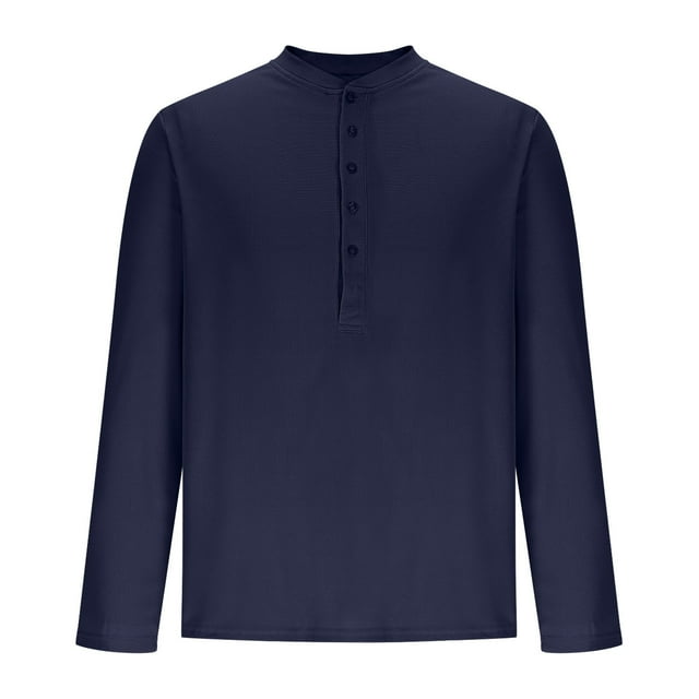 Liquidation sous 10!Ofreoo Blouse Décontractée Mode Manches Longues Col Rond Respirante à Boutons en Liquidation Marine TTTG