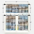 thumbnail image 4 of Farmhouse Kitchen Window Curtains Valance and Tier Set 36 Inch Wooden Full of Love Happiness Rod Pocket Short Tier Curtain, Vintage Small Drapes for Kitchen Decor, 4 of 7
