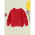 thumbnail image 6 of Aojekbee Baby Girl Christmas Sweaters Classic Long Sleeve Letter Embroidery Knit Pullover Toddler Fall Tops, 6 of 10