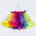 thumbnail image 6 of LNMQLPDBS Baby Girl Tutu Colorful Elastic Waist Layered Tulle Ruffle Satin Trim Skirts with Bowknot Tie Rainbow Baby Skirt Toddler Girl Gifts 18 Months Girl Clothes for Party Dance Ballet, 6 of 8