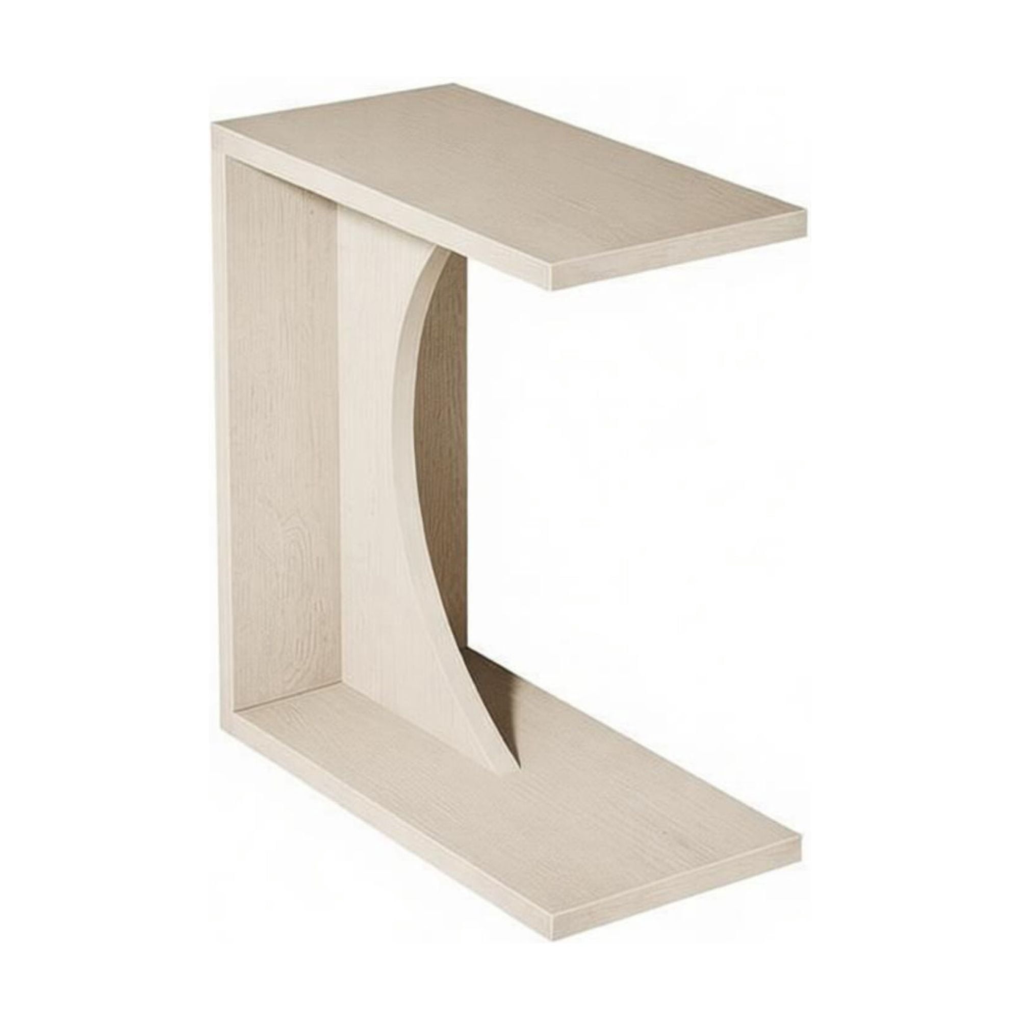 C-Shaped Narrow End Table 23.62in Wide MDF Sofa Side Table with Adjustable Feet, Slim Space Saving Side Table for Small Space Living Room Bedroom Laptop Coffee Drinks