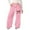 Pink, variant on Shadoumai Girls Printed Athletic Pants Soft Casual Joggers Elastic Waistband For Play Everyday Wear Comfortable Kids Activewear