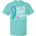 thumbnail image 3 of Inktastic Never Stop Fighting Suicide Prevention Awareness Ribbon T-Shirt, 3 of 5