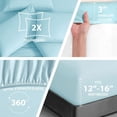 thumbnail image 4 of Swift Home  Double Brushed Ultra Soft Microfiber 6-Piece Sheet Set Bed Linen with Bonus Pillowcases Included - Assorted Colors Mint Full, 4 of 5