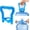Blue, variant on 5 Gallon Water Bottle Handle (2-Pack), Heavy Duty Water Jug Handle and Water Bottle Carrier for Easy Carrying, -Mode Single/-Person Lift, Non-Slip Grip, Fits 5 Gallon Jugs, Yellow