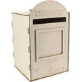 thumbnail image 4 of Wooden Wedding Mailbox Post Box, Exquisite Craftsmanship, Vintage Postal Style Design with Lock, Ideal for Weddings, Parties, Anniversaries, Graduations, and Baby Showers (JM01617), 4 of 8
