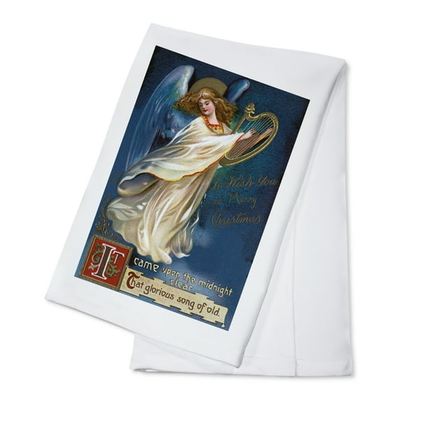 To Wish You A Happy Christmas From Forest Grove Oregon Angel With A Harp 100 Cotton Kitchen Towel Walmart Com Walmart Com