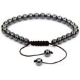 thumbnail image 1 of Bracelet Ajustable Unisexe en Perles Rondes de 6 mm en Hématite Noire Naturelle, 1 of 3