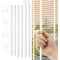 thumbnail image 1 of 2 Pieces Blind Wand Replacement with Hook, Blind Opener Horizontal Window Blinds Vertical Blinds for Windows, Blind Parts Curtain Wand White Mini Blinds, 1 of 7