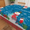 thumbnail image 5 of Nanqianyi Christmas Snowman Tablecloth 52x70 Inch,Waterproof Rectangle Holiday Table Cover, 5 of 6