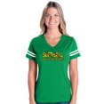 thumbnail image 1 of Womens Softball Play Hard or Go Home Football V-Neck T-Shirt, 1 of 5