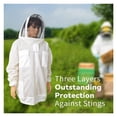 thumbnail image 3 of Veste d'Apiculture Anti-Abeilles Vêtement de Protection Aérienne avec Chapeau Amovible, Confortable et Robuste, 3 of 7