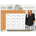 thumbnail image 4 of SHIBEVER Women's Tops Fall 3/4 Sleeve T Shirts Fahison V Neck Long Sleeve Tops Business Casual Tops Dressy Loose Fit Blouses Ladies Tunic Tops Black, 4 of 6