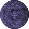 thumbnail image 1 of Ahgly Company Indoor Round Persian Blue Traditional Area Rugs, 6' Round, 1 of 4
