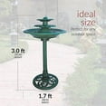 thumbnail image 4 of Alpine Corporation 3-Tier Outdoor Vintage Pedestal Fountain Bird Bath, Green, 4 of 11