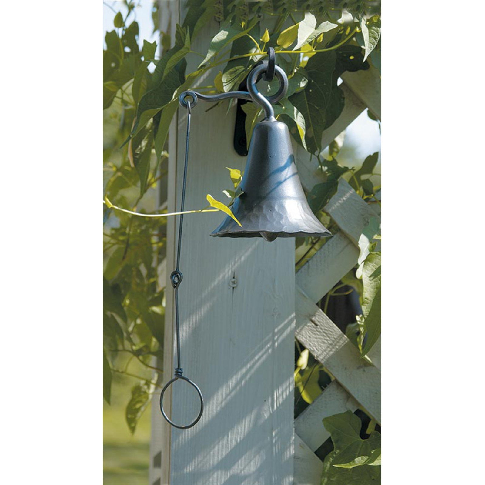 Achla WIB-03 Wrought Iron Knocker Bell Patio Accent - Graphite