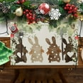 thumbnail image 4 of Dsscvnef Easter Bunny Egg Pattern Linen Print Kitchen Dining Room Insulated Decorative Placemat（6） Table Runners 36 Inches with Place Mats Table Dinner Set for 4 round, 4 of 7
