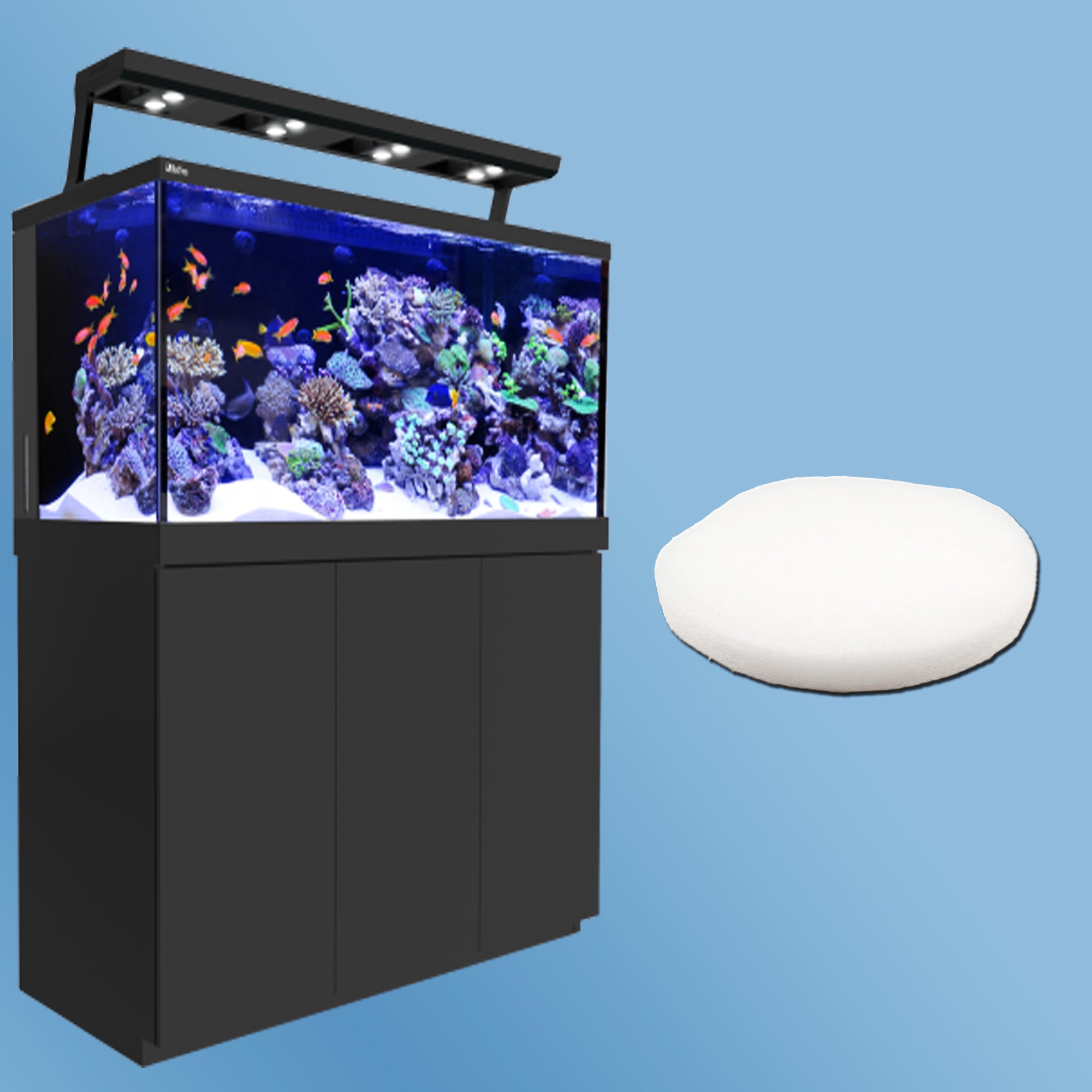 Qzbhct Carbon Foam Pads for Fluval FX4 / FX5 / FX6 Filtration Systems, 4 Carbon Foam Pads 4 Fine Filter Pad