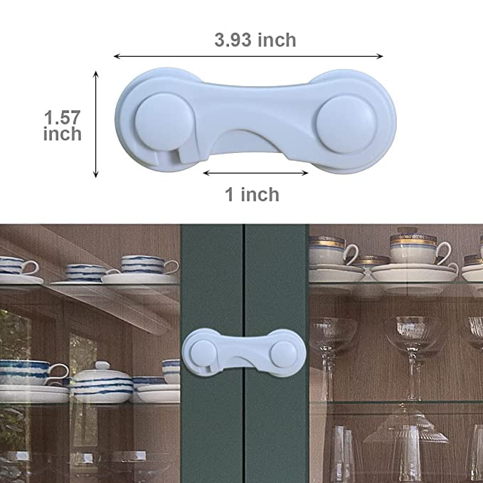 Cabinet Locks Child Safety, ABLEGRID 10 Pack Invisible Baby Proof Drawer  Cabinet Locks Latches - Easy Install No Drill No Tool No Key Needed