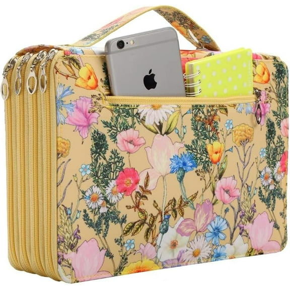 200 Slots Colored Pencil Case-Twill Oxford Pencil Holder with Zipper Closure Colored Pencil Orangizer for Watercolor Pens or Makers Large Capacity Pencil Case for Artist