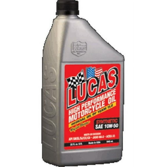 Lucas Oil  1 Quart SAE 20w50 High Performance Synthetic Motorcycle Oil