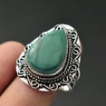 thumbnail image 2 of Malachite Gemstone Handmade Fashion Ethnic Vintage Ring Jewelry 9.25" SA 2089, 2 of 2