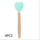 thumbnail image 1 of Love espátula de silicona, mango de madera, espátula de silicona, utensilios de cocina 4 piezas, 1 of 12