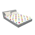 thumbnail image 2 of Ambesonne Geometric Fitted Sheet & Pillow Sham Set, Cheerful Design Polka Dot, Queen, Multicolor, 2 of 2