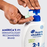 Head and Shoulders 2 in 1 Dandruff Shampoo and Conditioner, Green Apple, 28.2 oz