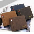 thumbnail image 6 of Vintage Fashion Bank Card Bag Credit Card Clip PU Leather ID Card cover Multi Card Pockets Short Money Bag Business Card Holder Coin Purse Male Wallet BLACK, 6 of 8