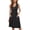 Black, variant on Women Summer Dresses Sleeveless Casual Loose Swing Button Front Midi Dress with Pockets